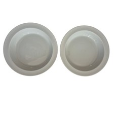 Vintage Dansk Bistro Bisserup White Bowls – Set of 2 Made in Thailand Cottage 