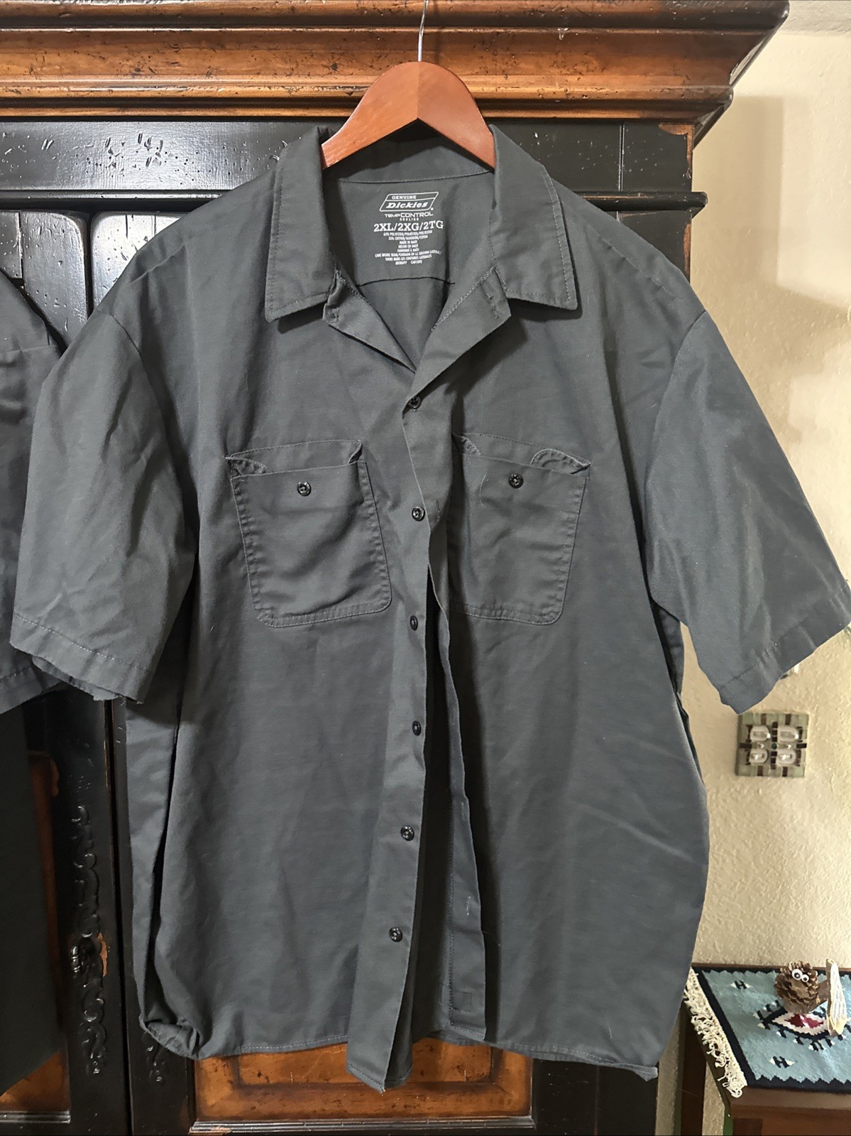 TWO Dickies Temp Control Button Up Work shirts Ch… - image 2