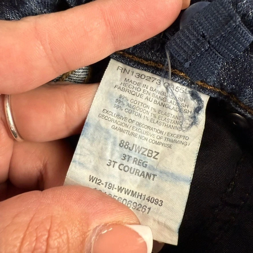 Pantalones de mezclilla azules rectos ajustados retro Wrangler para niños talla 3T Foto 4 de 4