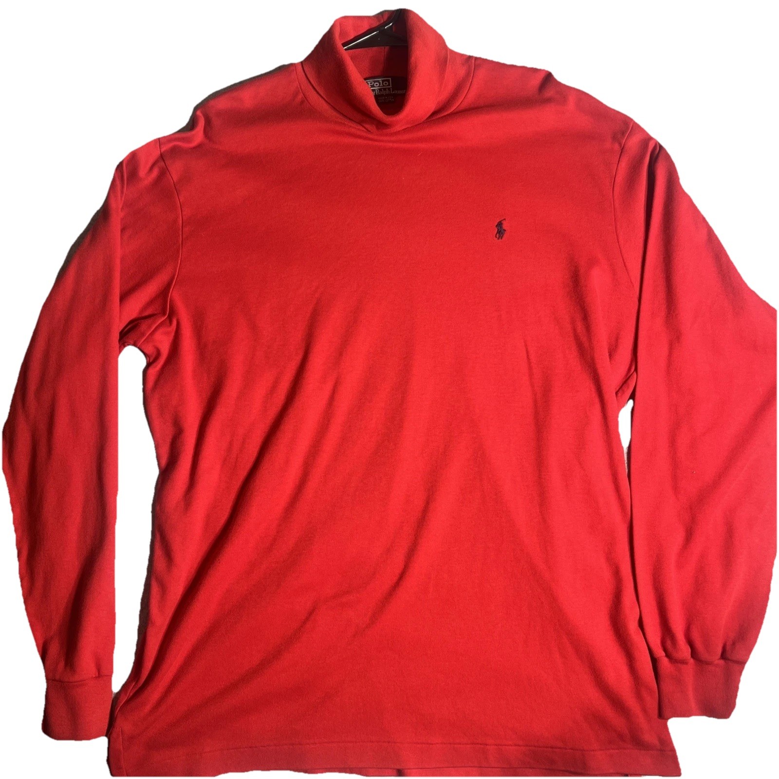 Polo Ralph Lauren Sweatshirt Mens XL Brown Turtleneck Made In USA Vintage