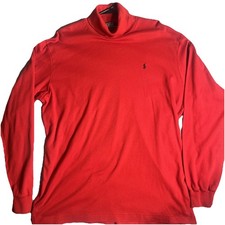 Polo Ralph Lauren Sweatshirt Mens XL Brown Turtleneck Made In USA Vintage