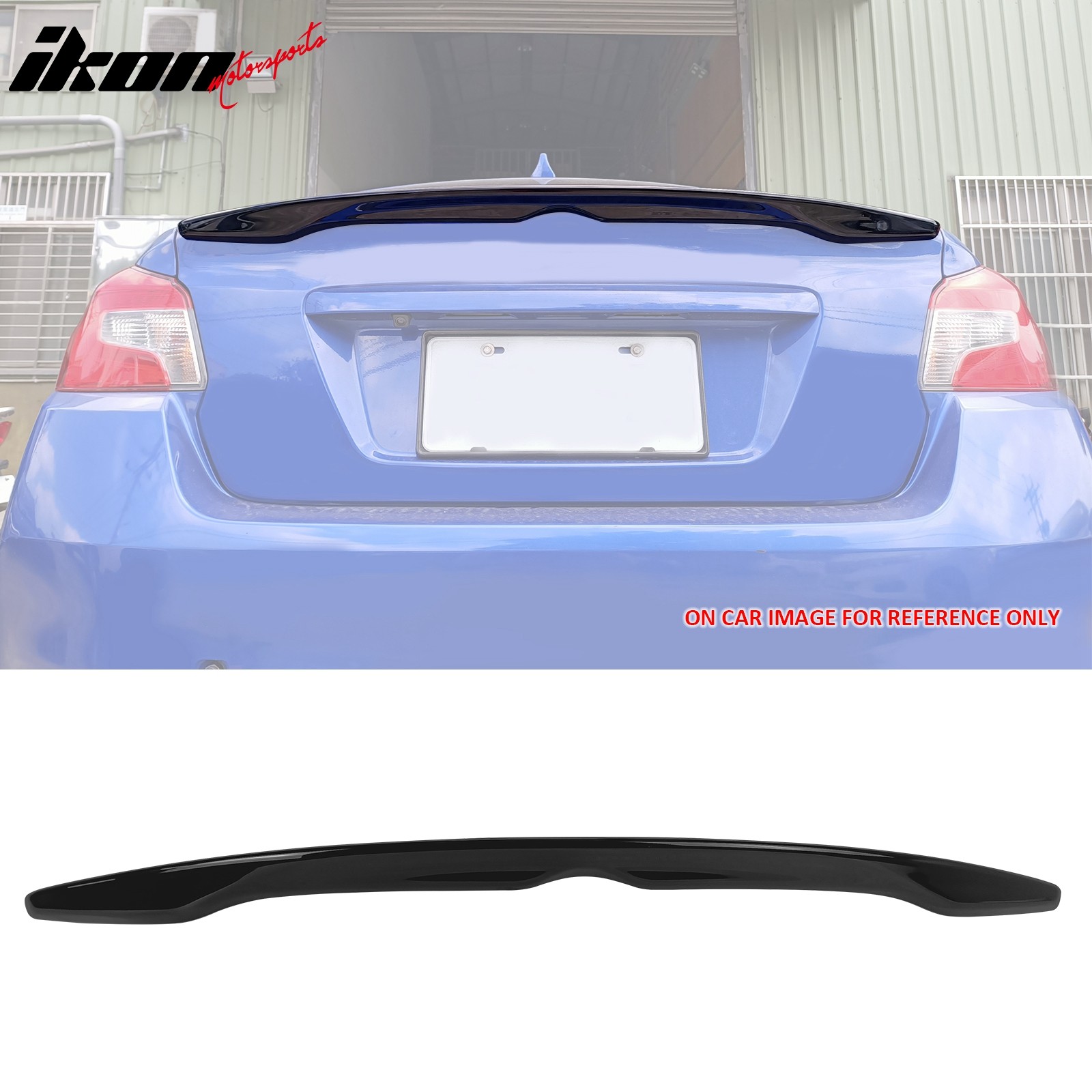 Fits 12-16 Subaru Impreza & 15-21 WRX D2 Style Trunk Spoiler Painted #D4S Black