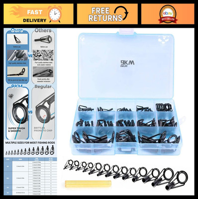 Fishing Rod Tip Repair Kit - Stainless Steel, Ceramic Ring, 25/35/45/60/65pcs, D