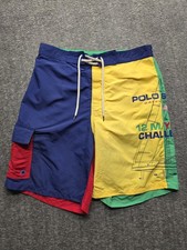 Ralph Lauren Polo Sport 12M Yacht Challenge Color Block Lined Shorts Swim Trunks