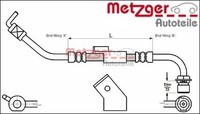 Metzger 4112333 Bremsschlauch FüR Ford