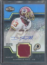 2011 Topps Triple Threads DEANGELO HALL #TTUAR-52 Blue Relic Patch Auto /90
