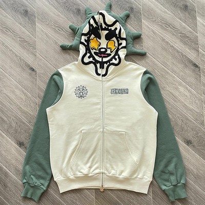 Glo Gang Worldwide Glomerica Full Zip Hoodie (Cream/Sage) Men