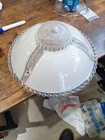 Antique Vintage Decorative Ceiling Light Fixture Blue Clear Glass Light Shade  — photo 2