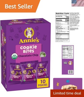 Annie's Organic Chocolate Chip Cookie Bites, 10 Pouches, 10.5 oz