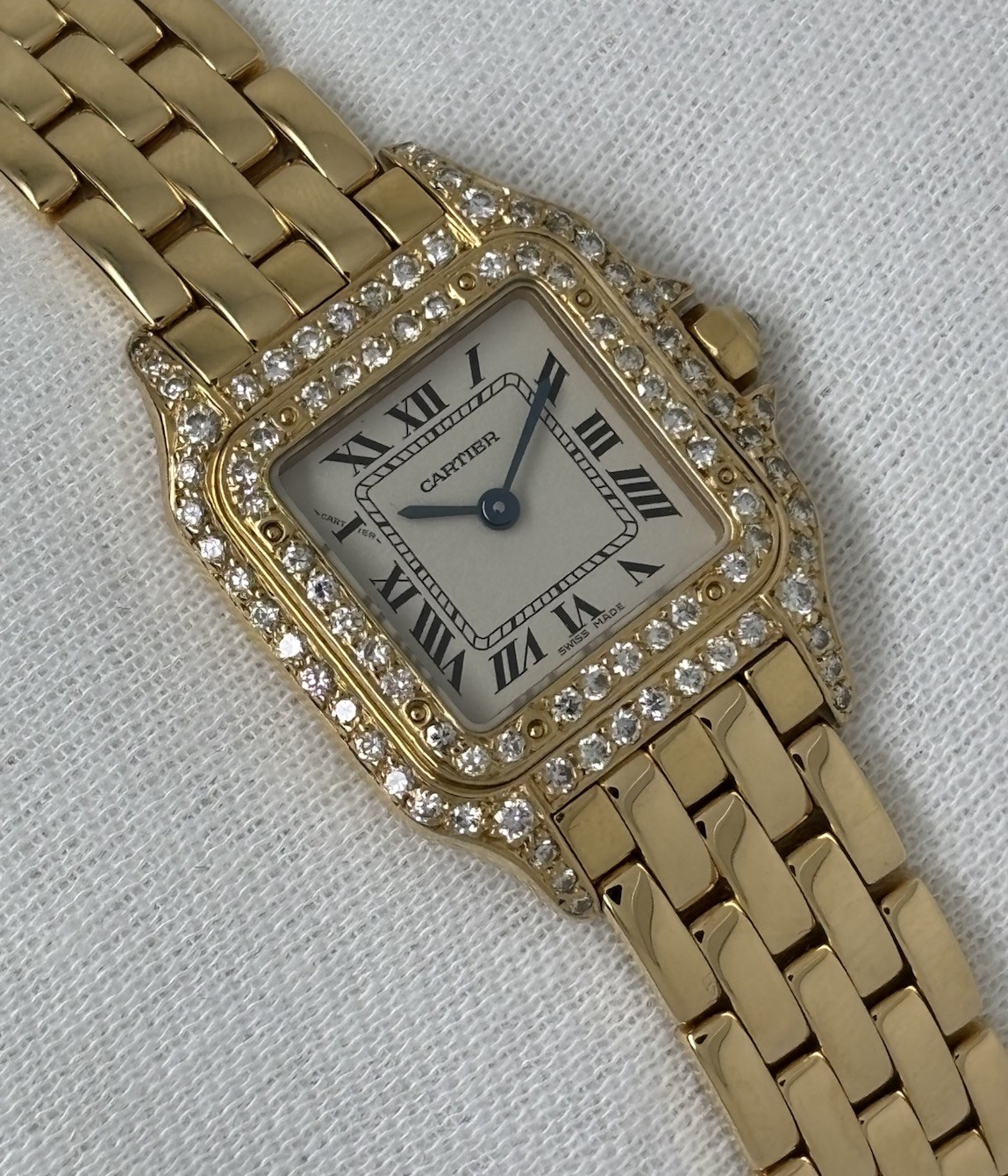 Cartier Panthere Solid 18ct Yellow Gold Ladies Watch Small Diamond 2026 Service