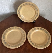 Vintage Kiln Craft Bacchus 3 Bread, Starter, Side Plates 16.5cm  70's Retro