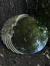 Vintage 1980s Half Moon Face Celestial Cresce...