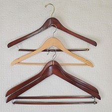 Vintage Wood Hangers Lot of 4 Coats Suit Pant Dress Random