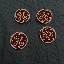 1 General Electric Red  3" Logo Sew Ironed On Badge Embroidery Patch Vintage