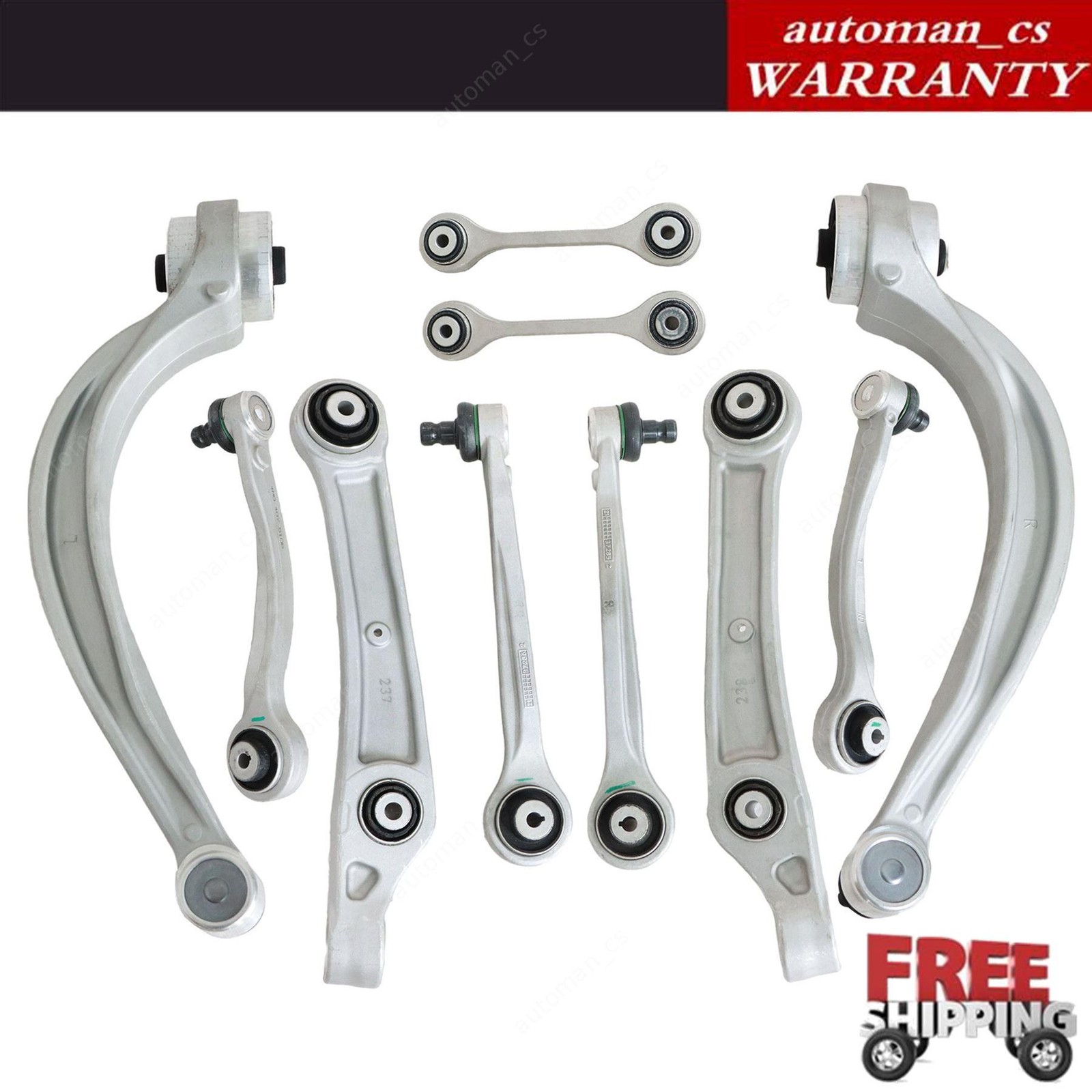 10Pcs For Bentley Bentayga EWB 2019 -2022 2023 2024 2025 Front control arms kit