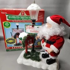Vintage Telco Letter To Santa Animated Christmas Motion-ette Figure 22"