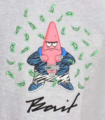 BAIT X SPONGEBOB PATRICK T SHIRT (GRAY) SIZE: MEDIUM