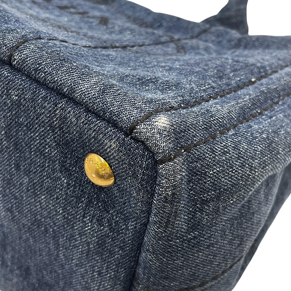 Prada Handbag PRADA Bag BN2439 Canapa Tote Mini CANAPA Canvas Denim Mini Size Lo thumbnail 6
