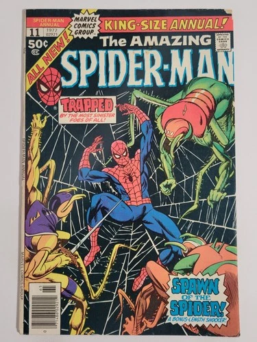 Amazing Spider-Man Annual #11 Marvel 1977 FN 6.0 'Spawn of the Spider' Bronze