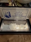 4oz .999 Fine Silver Quarter Pound Bar 2003 Benjamin Franklin $100 Silver Proof