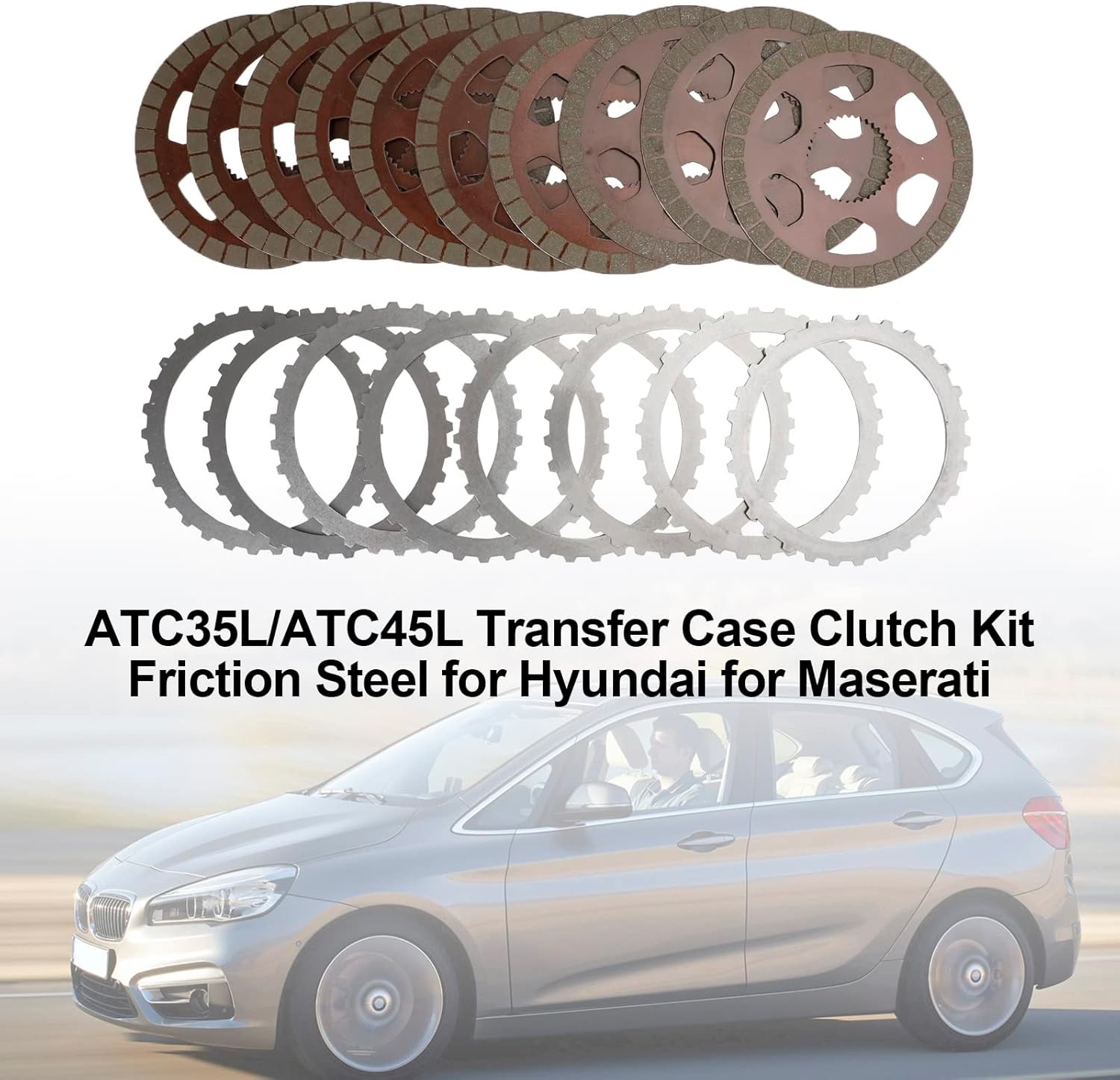 ATC35L/ATC45L Transfer Case Clutch Kit Friction Steel for BMW Hyundai Maserati