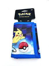 Pokemon Pikachu and Friends Trifold Wallet Nylon Canvas All Over Print NEW