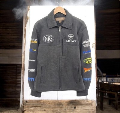 Ariat Rodeo Team Roping LEATHER Jacket World Series Finale Las Vegas Men's Small
