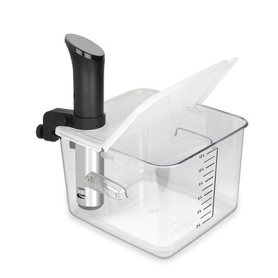 Sous Vide Container 12 Quart Collapsible Hinged Lid For Cooker Transparent