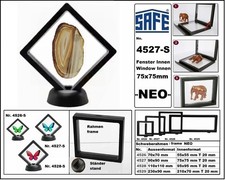 SAFE-4527-S-Schweberahmen-3D-NEO-Schwarz-Innen-75x75mm-Militaria-Orden