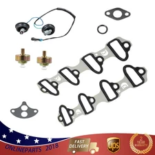 For Chevrolet GM 5.3L Knock Sensor With Harness Intake Manifold Gasket Kit Set