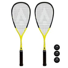 Karakal CarboTech 110 Graphite Squash Rackets + Balls - 2 Racket Deal RRP &pound;170