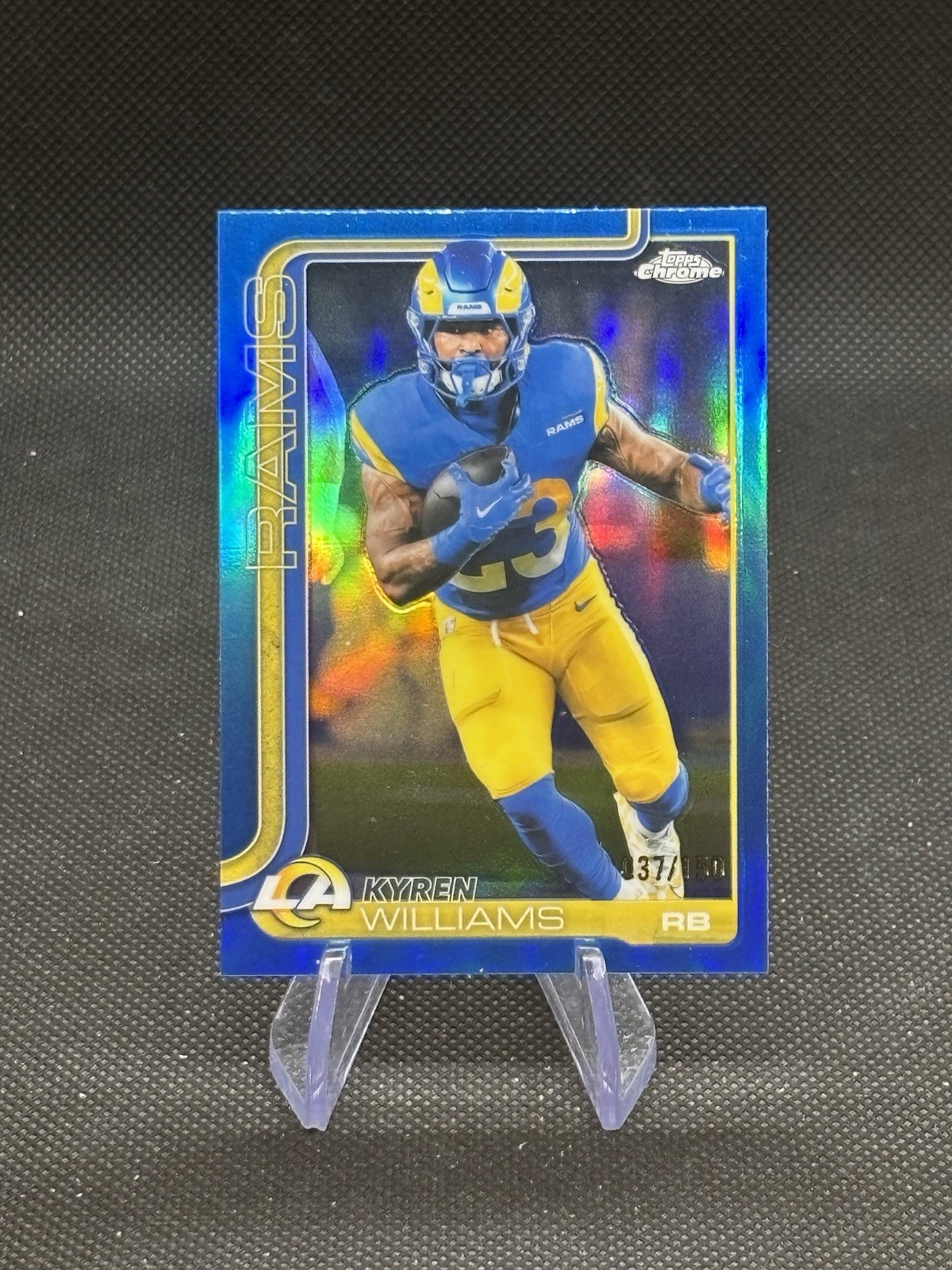 2025 Topps Chrome - Kyren Williams Blue Refractor /150 LA Rams