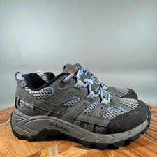 Merrell Moab 2 Low Lace Waterproof Hiking Shoes Kids Size 11M Gray Blue