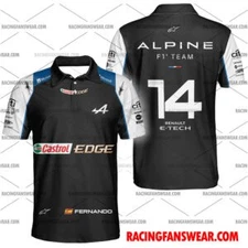 Fernando Alonso Formula Racing 2022 Uniform Apparel Clothes Hawaiian Polo