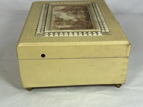 Vintage Musical Jewelry Box w/Thorens Ballerina Dance Tune & Chinese Inlay Art - Picture 6 of 15