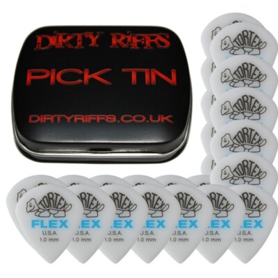 24 x Dunlop Tortex Flex Jazz XL 1,00 mm Gitarren-Plektren Gitarrenplektren in einer Plektrum-Dose