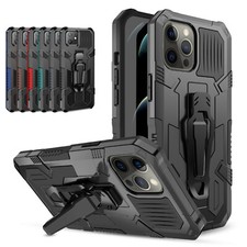 Case Belt Clip Shockproof Rubber Stand Cover For iPhone 12 Pro 14 Pro 13 Pro