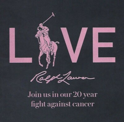 Ralph Lauren Pink Pony Print Ad, 20 Year Fight Against Cancer