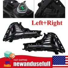 LED DRL Fog Lights Lamps For 2018-2019 Hyundai Sonata Left & Right Black