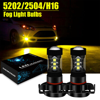 For DODGE Charger 2011-14 2X 5202 H16 Fog/Driving Light Bulbs Gold Yellow  3000K