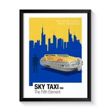 Sky Taxi, Fifth Element, Famous Cars, Printable Poster, Wall Art For Movie Fans