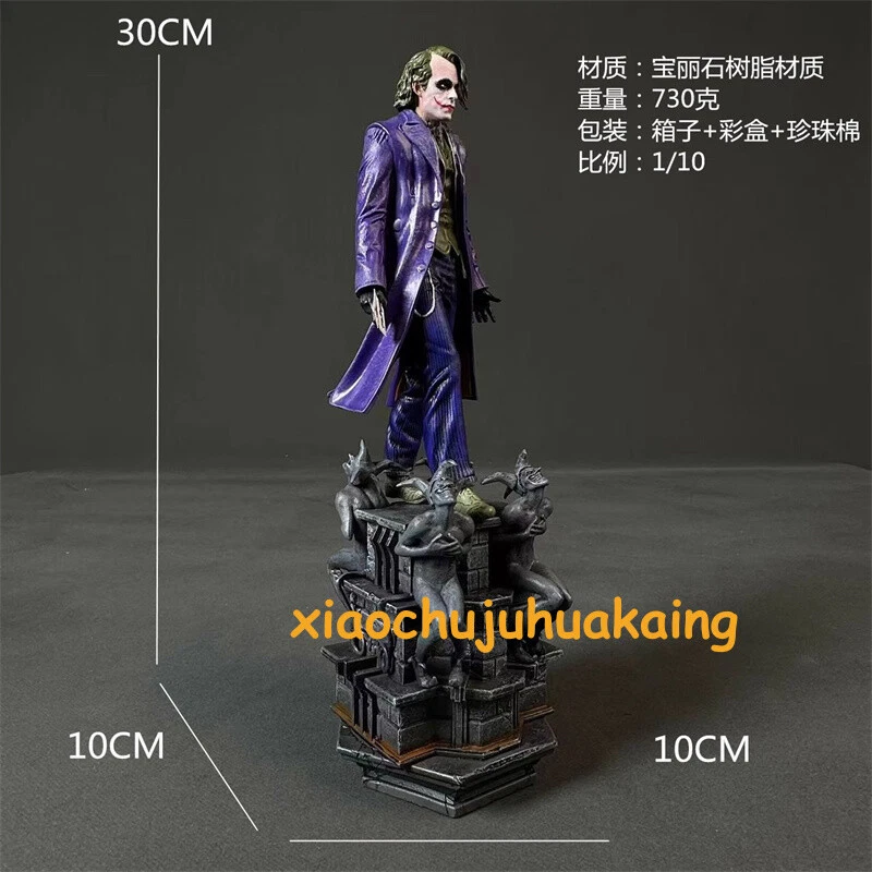 DC Comics Batman Dark Knight Heath Ledger Joker GK Resin Statue Model 30cm Toy - Image 2 of 4