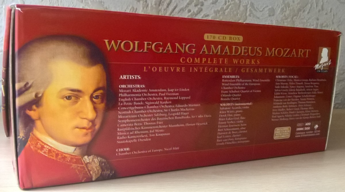 Mozart Complete Works 170 CD Boxed Set Edition Classical Mozart Complete Works 170 CD Boxed Set Edition Classical