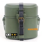 WWII WW2 Military Army M31 Canteen Mess Tin With Black Leather Strap