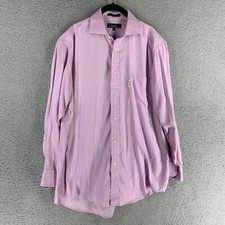 Faconnable Dress Shirt Mens 4 / 1 6L Pink Button Down Long Sleeve Made In USA