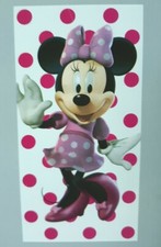 Disney Store MINNIE MOUSE Polka Dot Pink White Beach Pool Towel 30x60 NEW