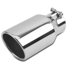 Exhaust Tip For 3 Inlet 4.5 Outlet 9 Long Bolt-on Stainless Steel Tailpipe