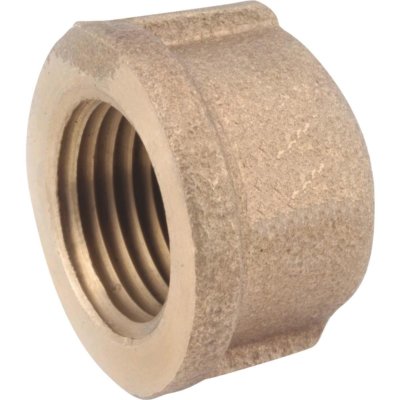 (5 Pack) AMC Red Brass Threaded Pipe Cap 1/2''