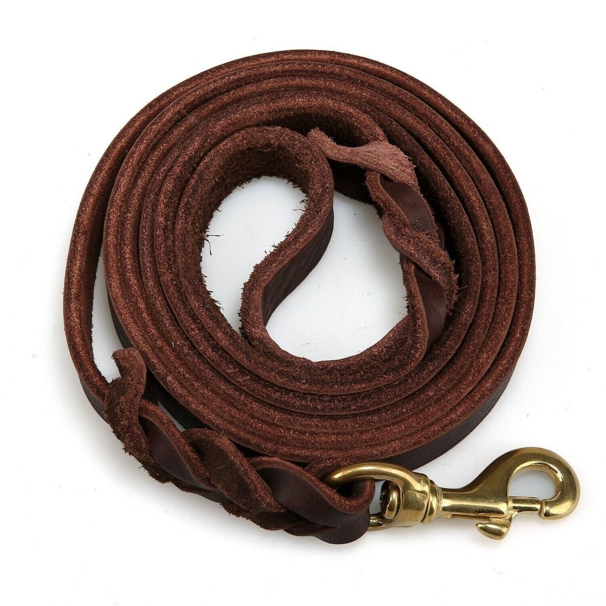 Genuine Leather Durable Dog Leash 7 Foot Long 1.2