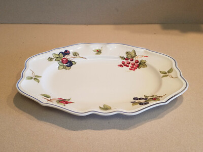Plat De Service Villeroy & Boch Cottage Avec Couvercle - Rare - Porcelaine Multicolore